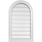 Ekena Millwork Round Top Surface Mount PVC Gable Vent: Functional, w/ 2"W x 2"P Brickmould Sill Frame, 18"W x 30"H GVPRT18X3003SF - alternate 1